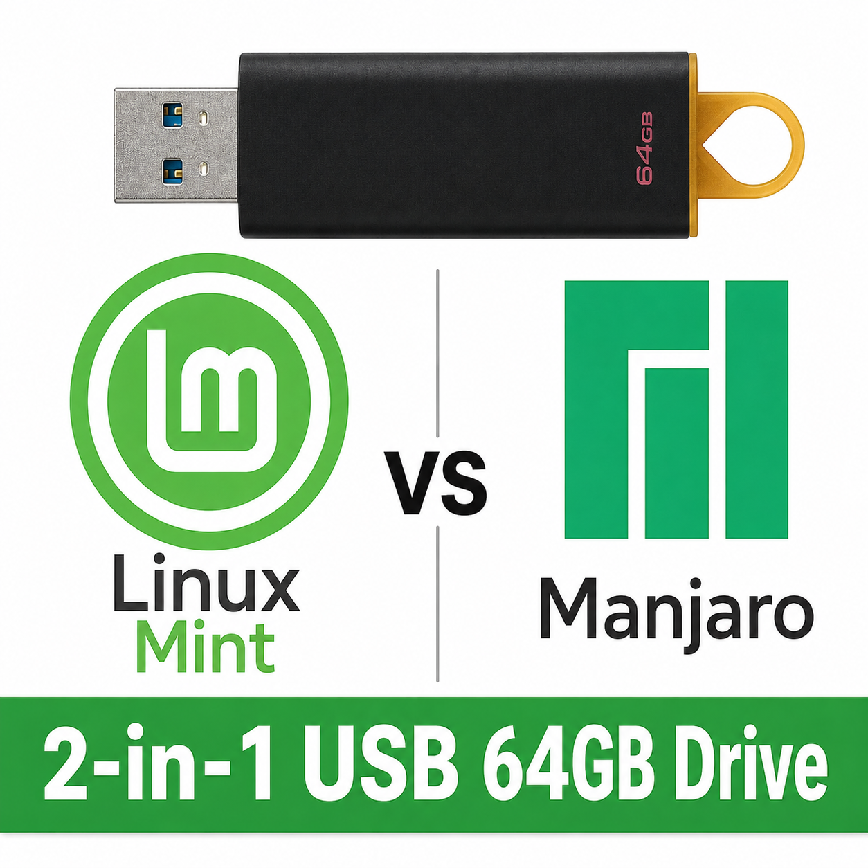 Linux Mint and Manjaro Multi-Boot USB