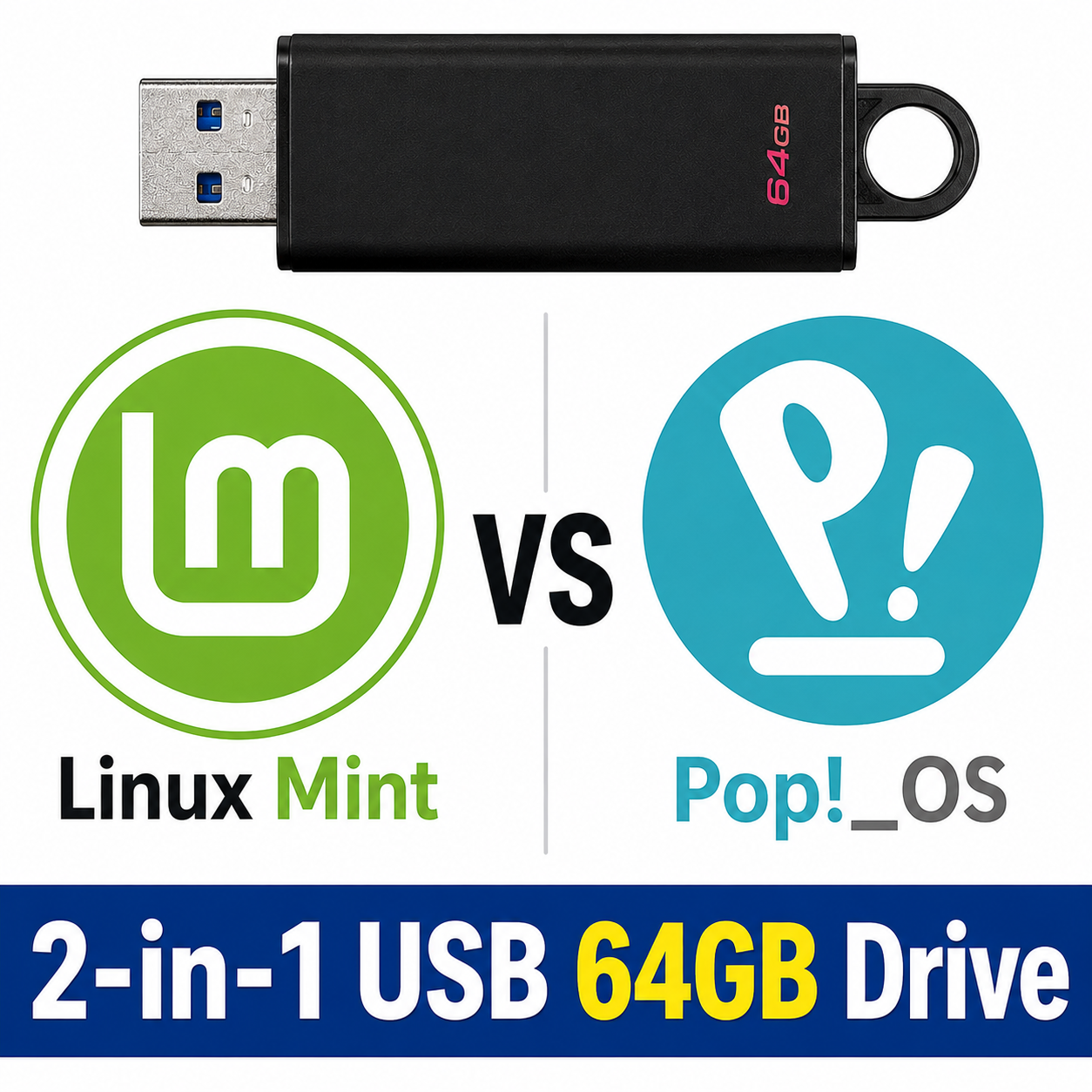 Linux Mint and Pop!_OS Multi-Boot USB