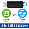 Linux USB Twin Pack (Linux Mint vs Zorin OS)