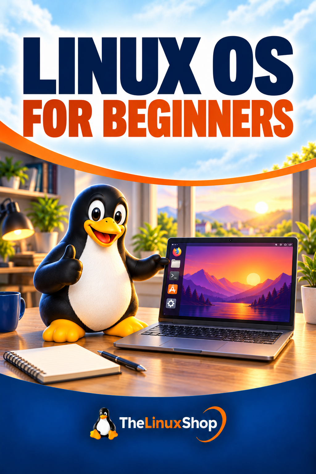 Linux OS for Beginners PDF Ebook cover