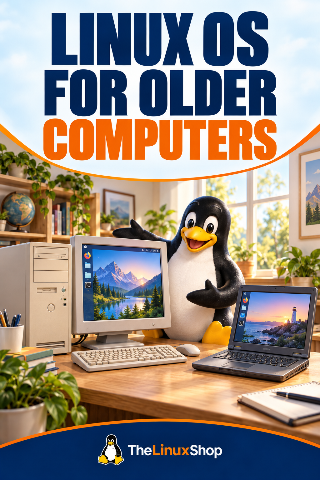 Linux OS for Older Computers PDF Ebook cover