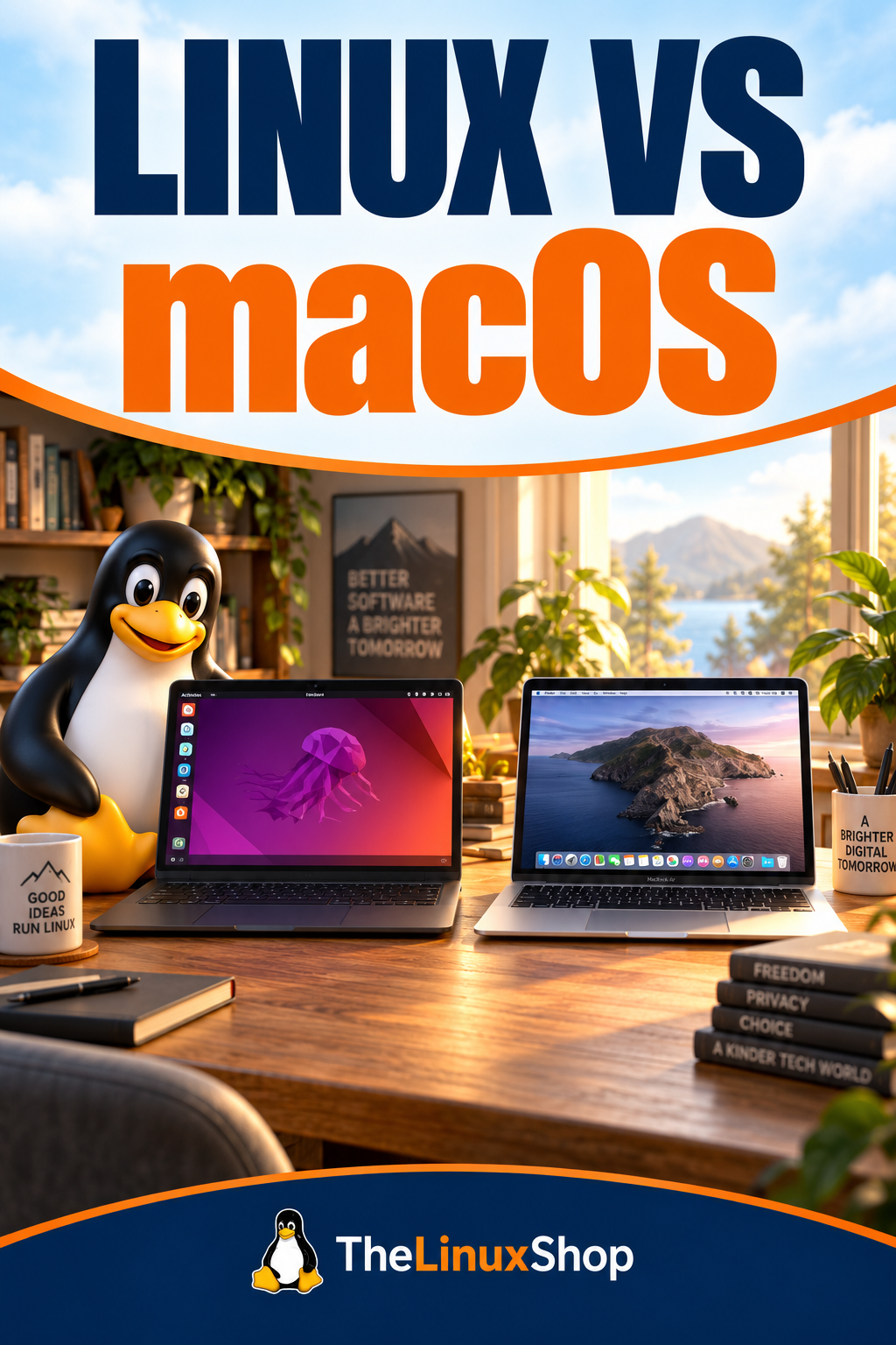 Linux vs MacOS PDF Ebook cover